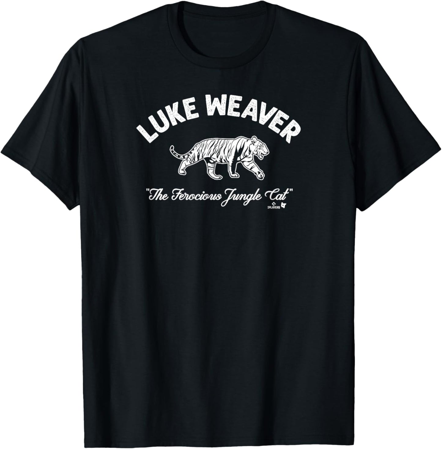 BreakingT Luke Weaver Ferocious Jungle Cat New York Baseball - Blue, -Adults, Short Sleeve, , Small T-Shirt - T-Shirt | Black