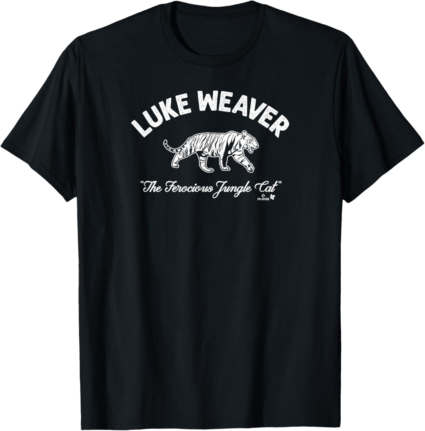 BreakingT Luke Weaver Ferocious Jungle Cat New York Baseball - Blue, -Adults, Short Sleeve, , Small T-Shirt - T-Shirt | Black