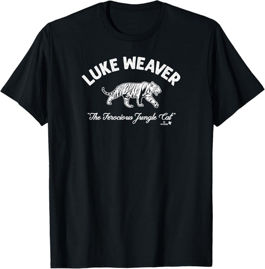 BreakingT Luke Weaver Ferocious Jungle Cat New York Baseball - Blue, -Adults, Short Sleeve, , Small T-Shirt - T-Shirt | Black