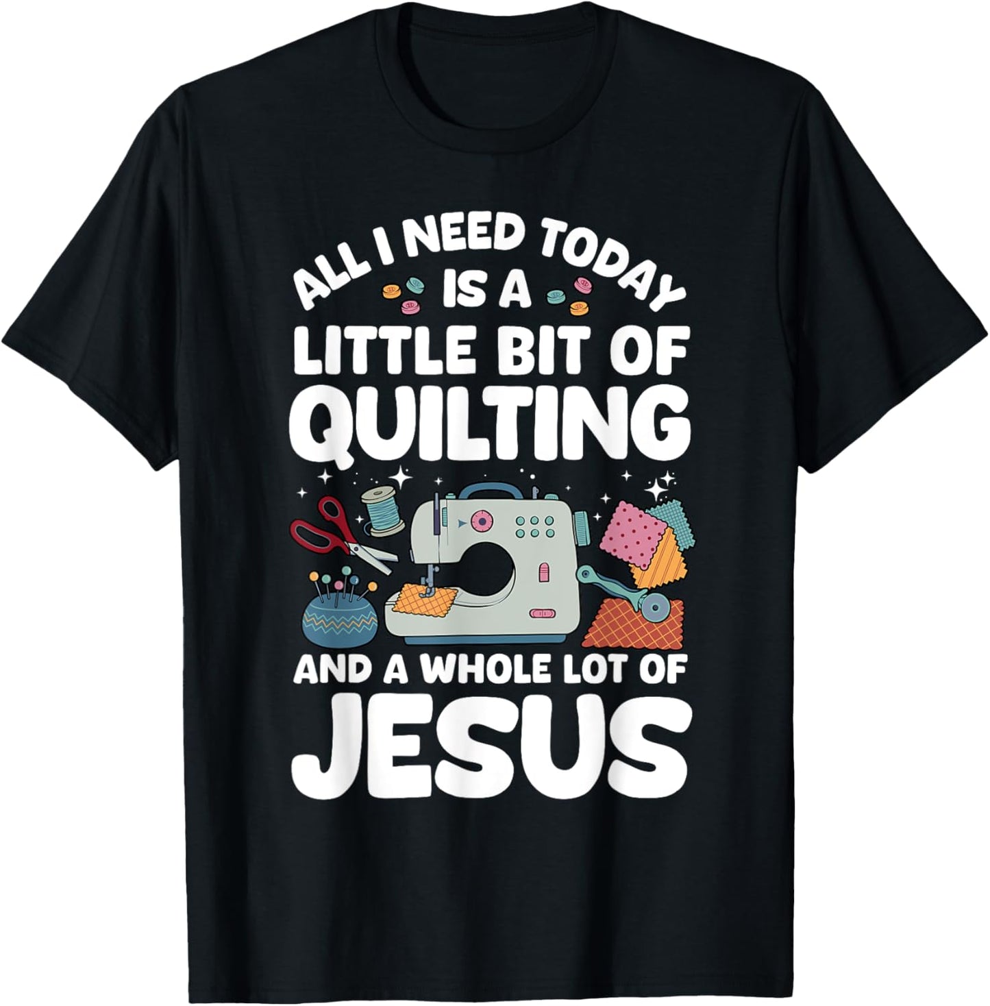 Cool Quilting Art Women Sewing Quilt Lover Quilter T-Shirt - T-Shirt | Black