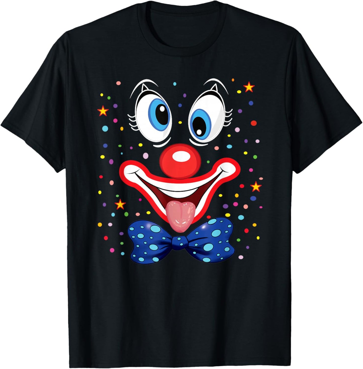 Carnival Costume Fancy Dress Costume Funny Clown Confetti T-Shirt - T-Shirt | Black