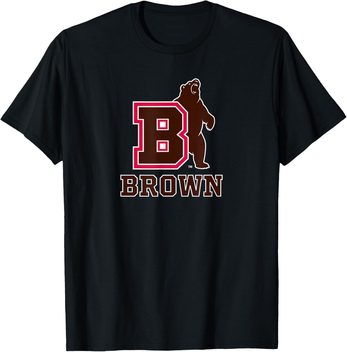 Brown University Bears Primary Logo T-Shirt - T-Shirt | Black