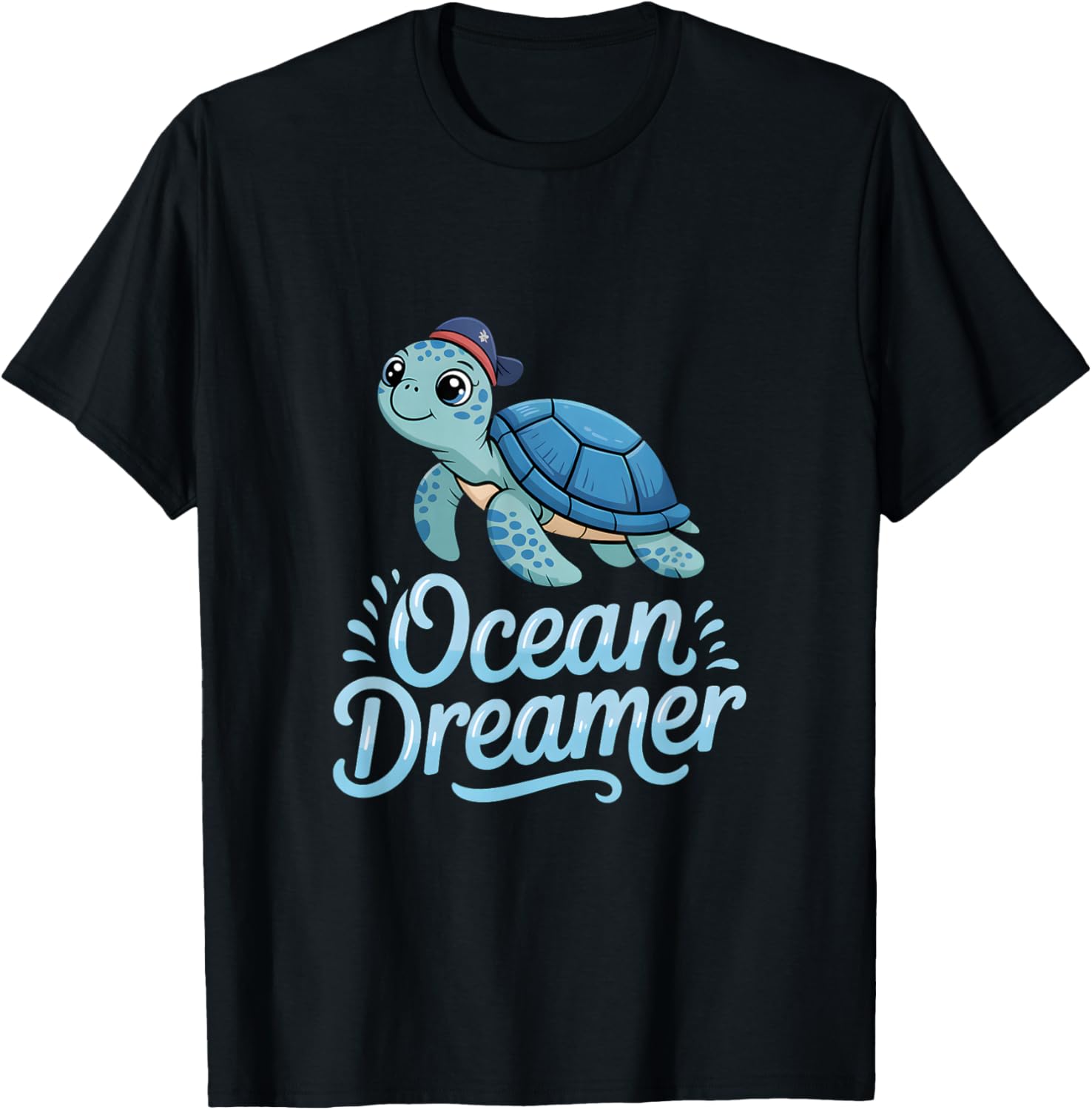 Schildkröte Ocean Dreamer Motiv Maritim T-Shirt - T-Shirt | Black