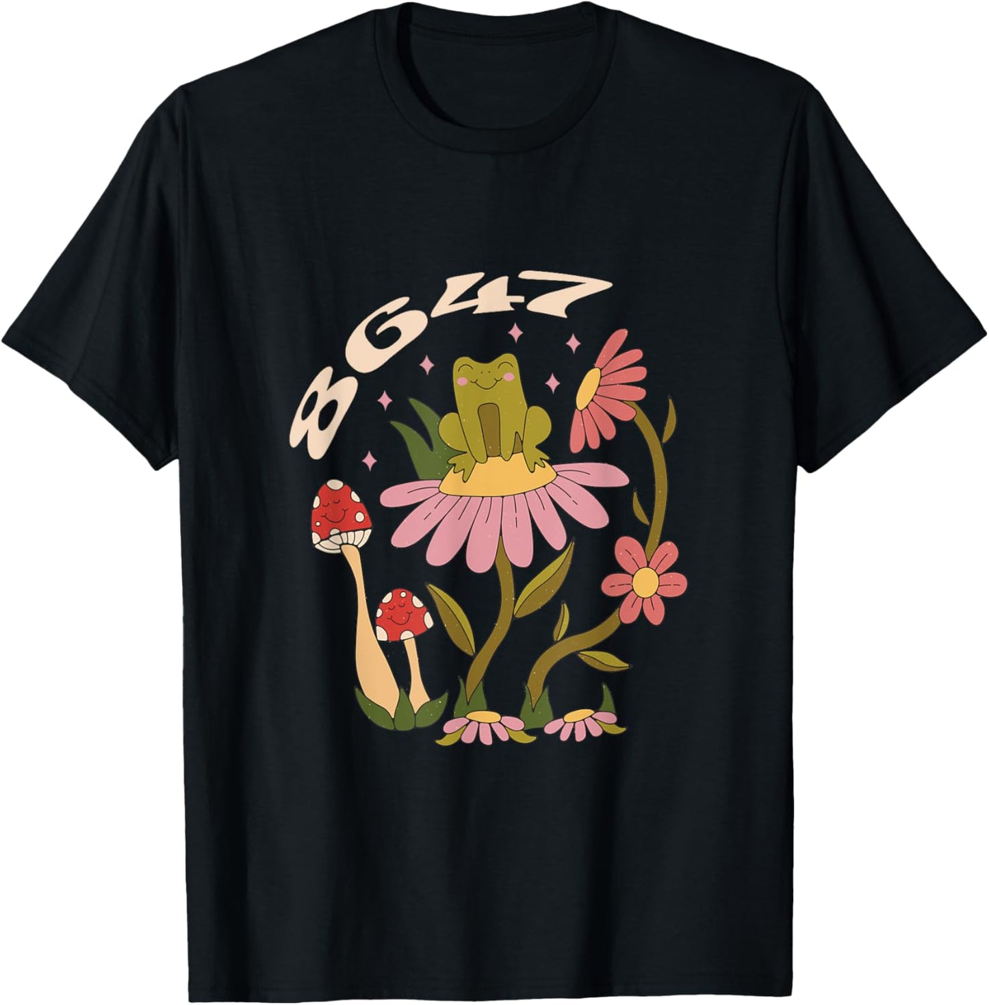 Funny 8647 Subtle Floral Style 86 47 Roman Numerals Retro T-Shirt - T-Shirt | Black