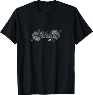 adidas Western Floral Graphic T-Shirt - T-Shirt | Black