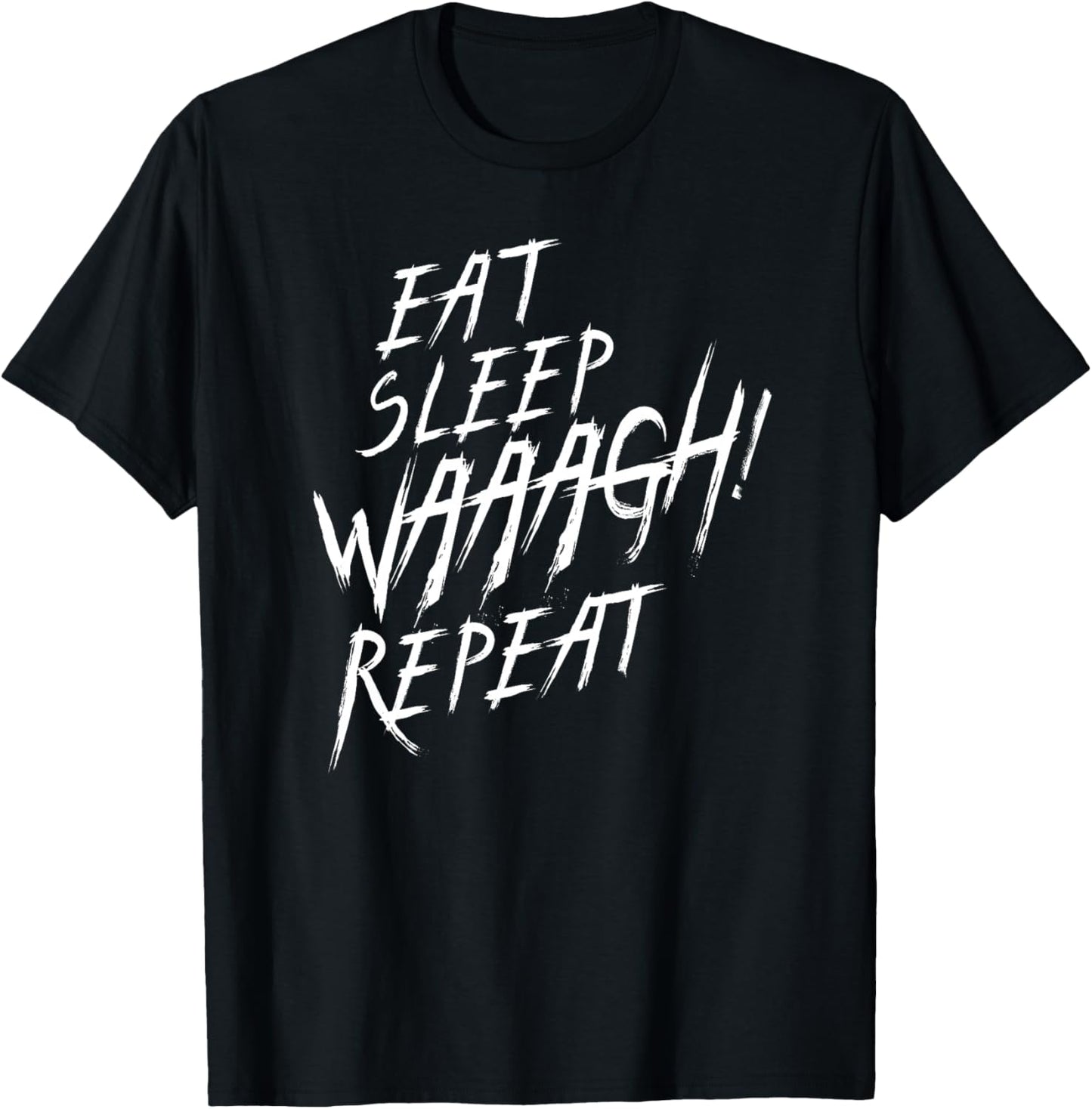 ISS, Schlaf WAAAGH! Wiederhole: Work war Fan: Niemals Dakka genug Premium T-Shirt - T-Shirt | Black