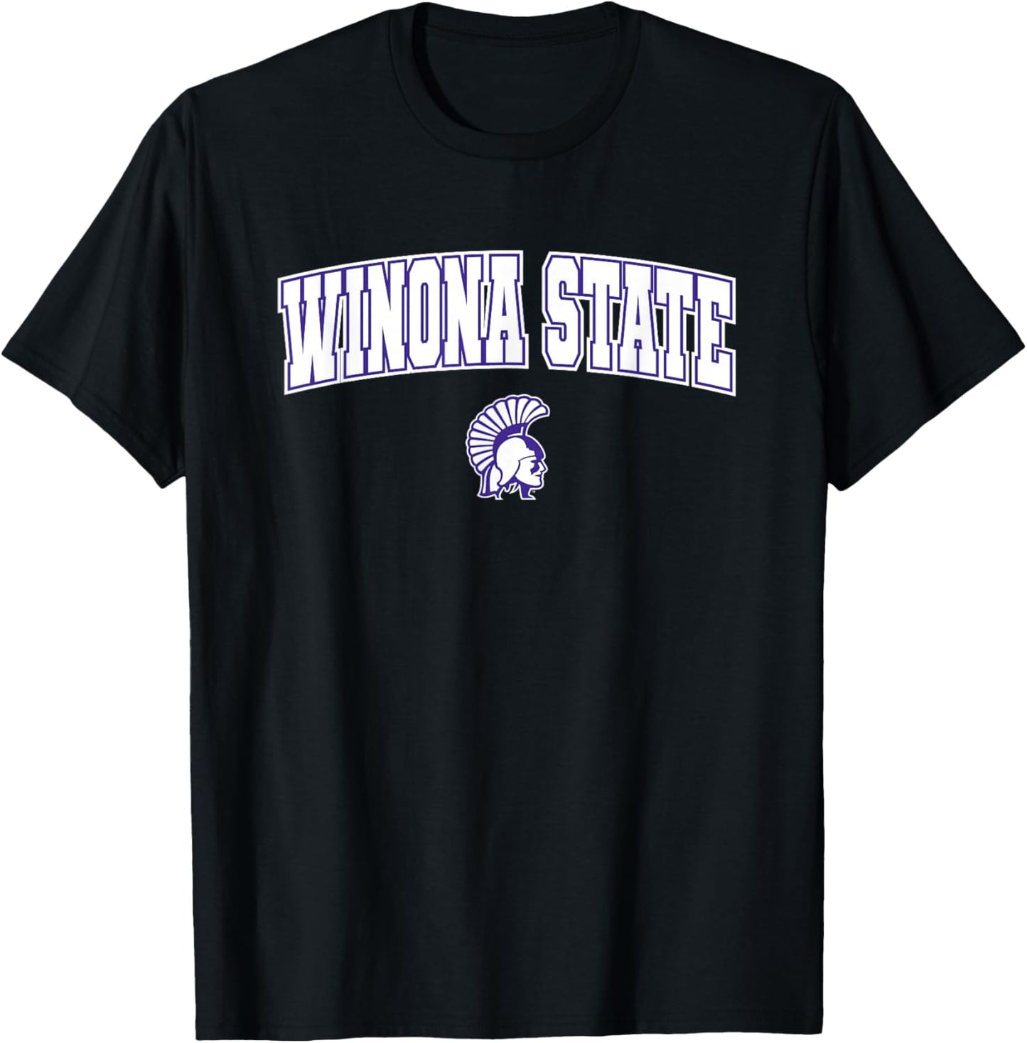Winona State University Warriors Arch Logo T-Shirt - T-Shirt | Black