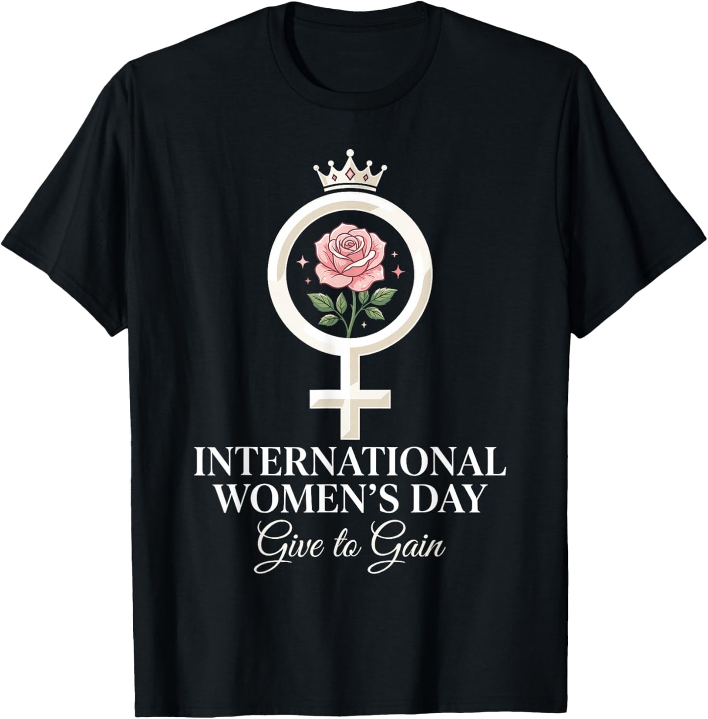 8 March Give to Gain International Women's Day 2026 T-Shirt - T-Shirt | Black