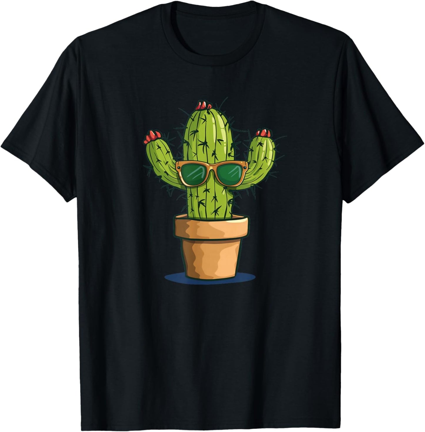 Funny Cactus with Sunglasses Costume for Kids and Adults T-Shirt - T-Shirt | Black
