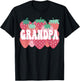 Grandpa Of The Berry First Birthday Strawberry Family Party T-Shirt - T-Shirt | Black