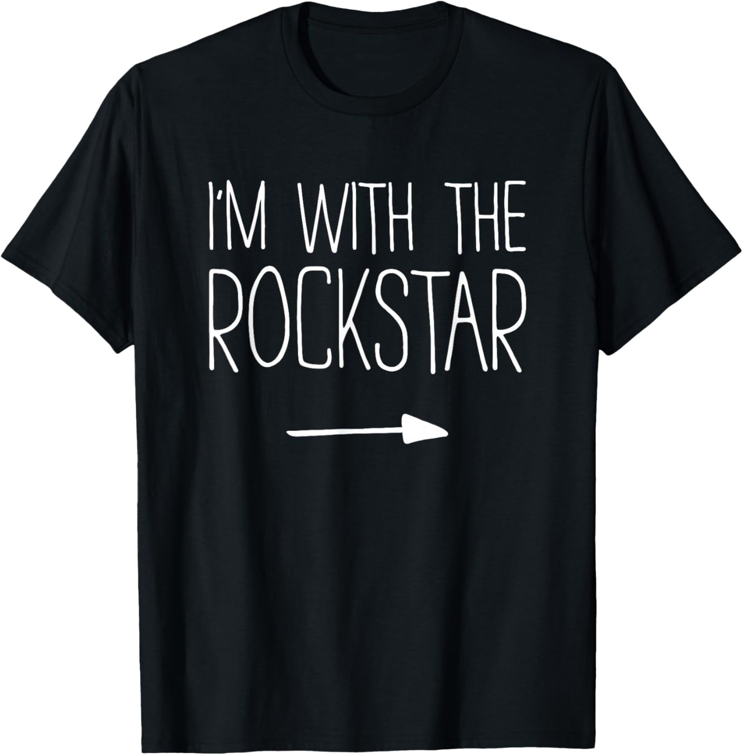 I'm With The Rockstar Shirt Adult Kids Men Women Costume T-Shirt - T-Shirt | Black
