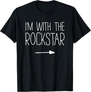 I'm With The Rockstar Shirt Adult Kids Men Women Costume T-Shirt - T-Shirt | Black