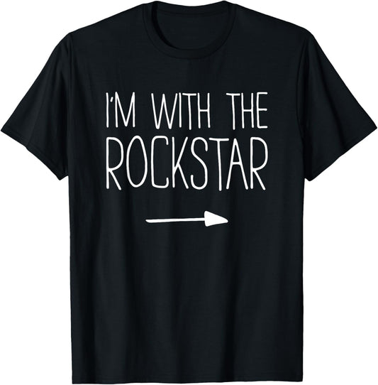 I'm With The Rockstar Shirt Adult Kids Men Women Costume T-Shirt - T-Shirt | Black