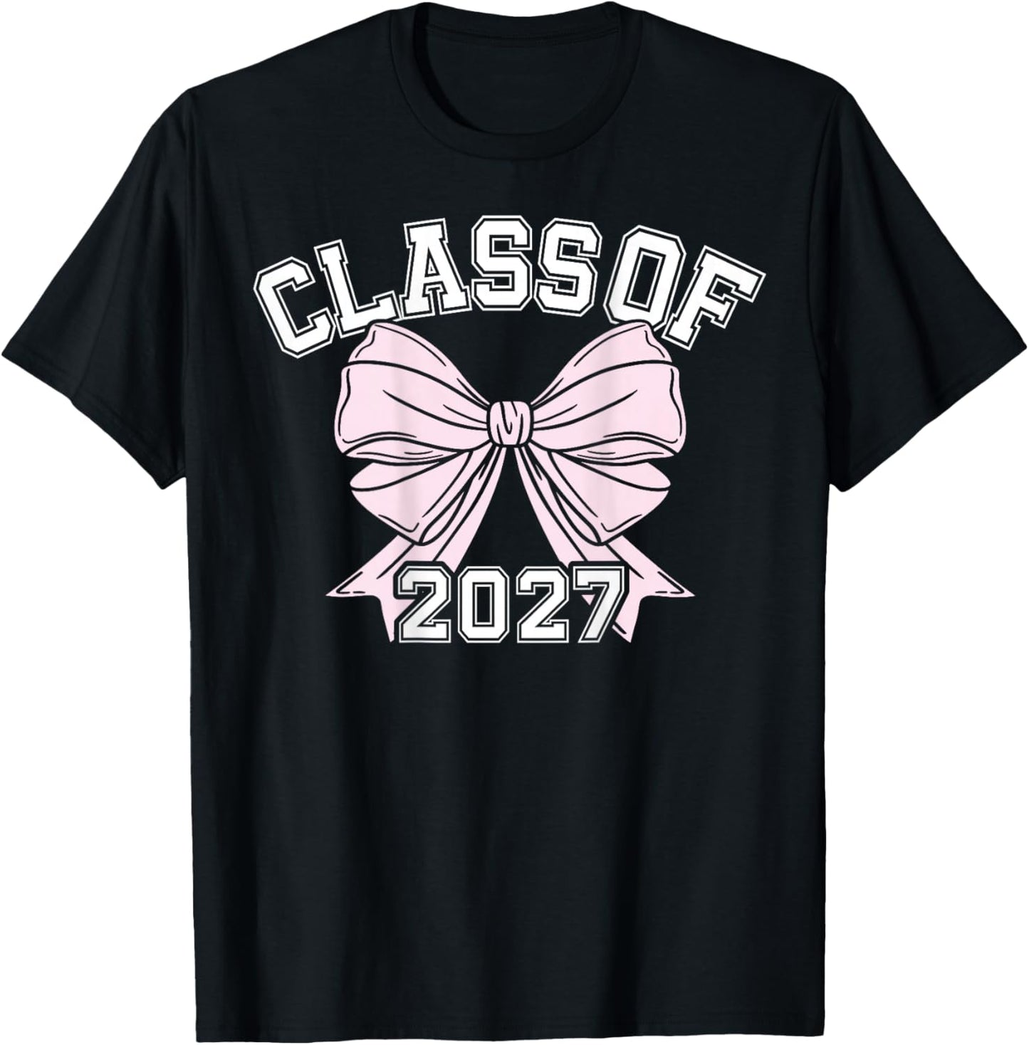 Class Of 2027 Coquette Bow Class Of T-Shirt - T-Shirt | Black