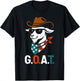 USA 'Merica Goat 4th of July Men Women Kids Funny Patriotic T-Shirt - T-Shirt | Black