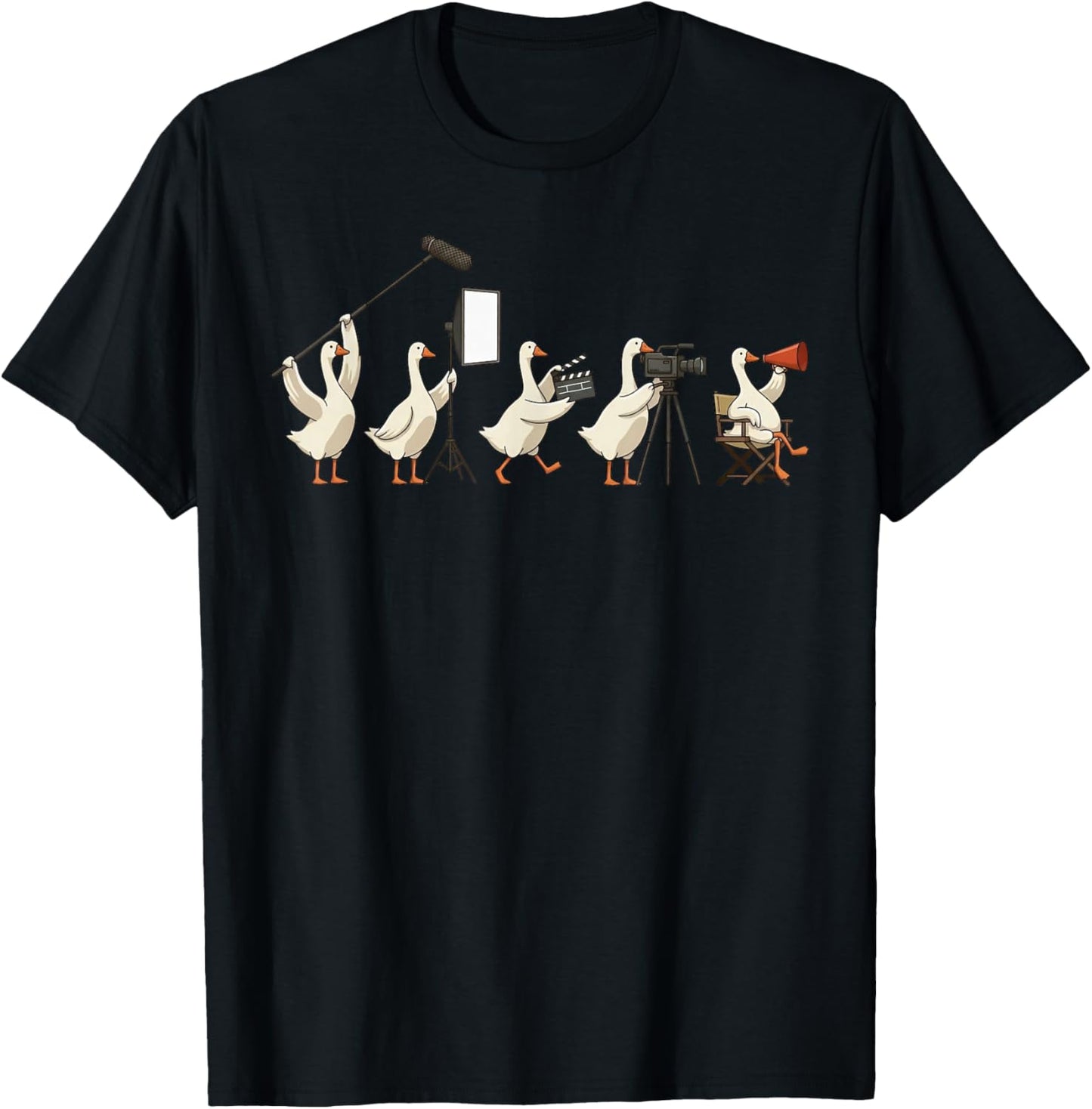 Goose Movie Crew Filmmaking Director Camera T-Shirt - T-Shirt | Black