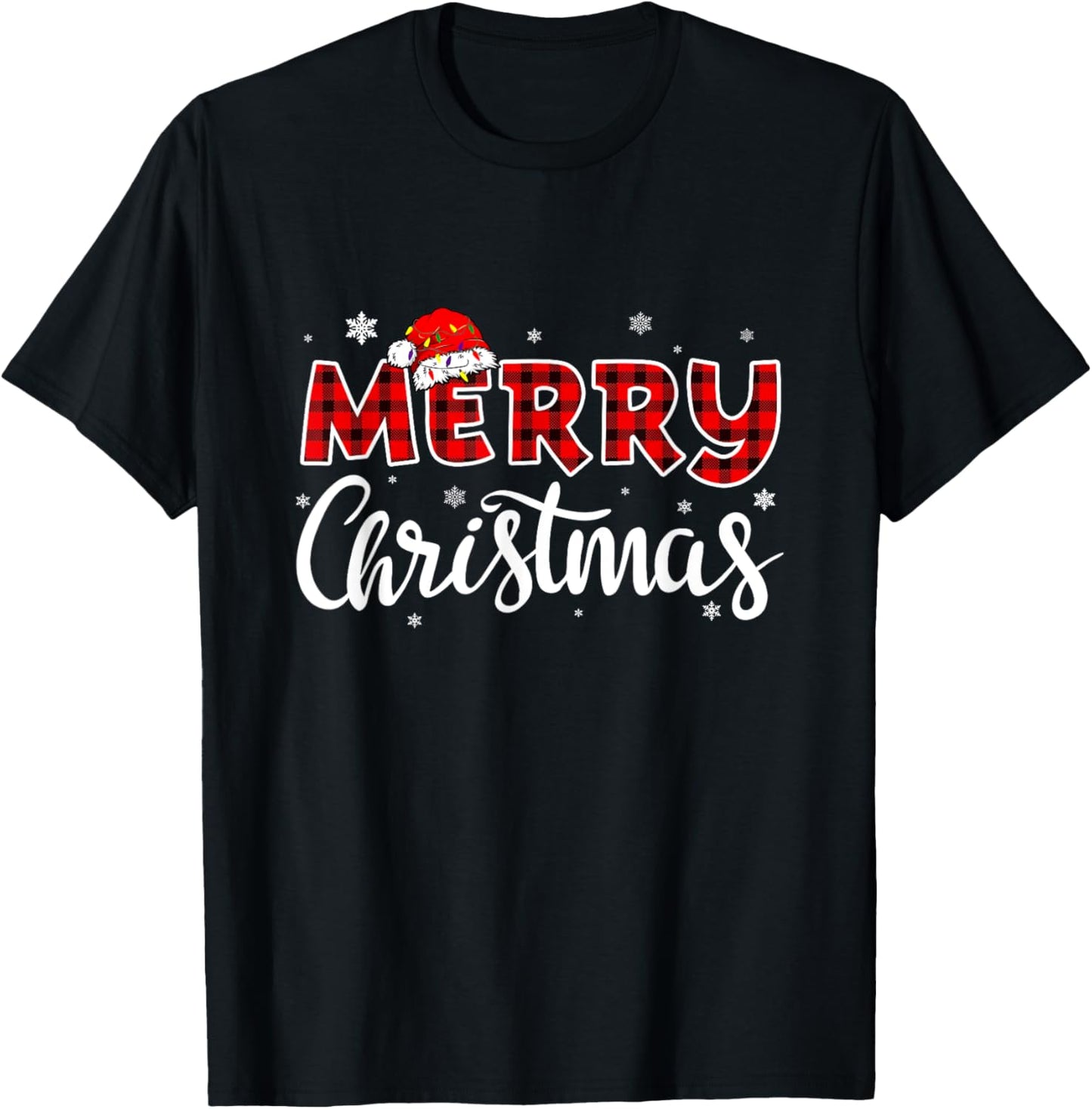 Merry Christmas Reindeer Xmas Family Women Men Funny T-Shirt - T-Shirt | Black