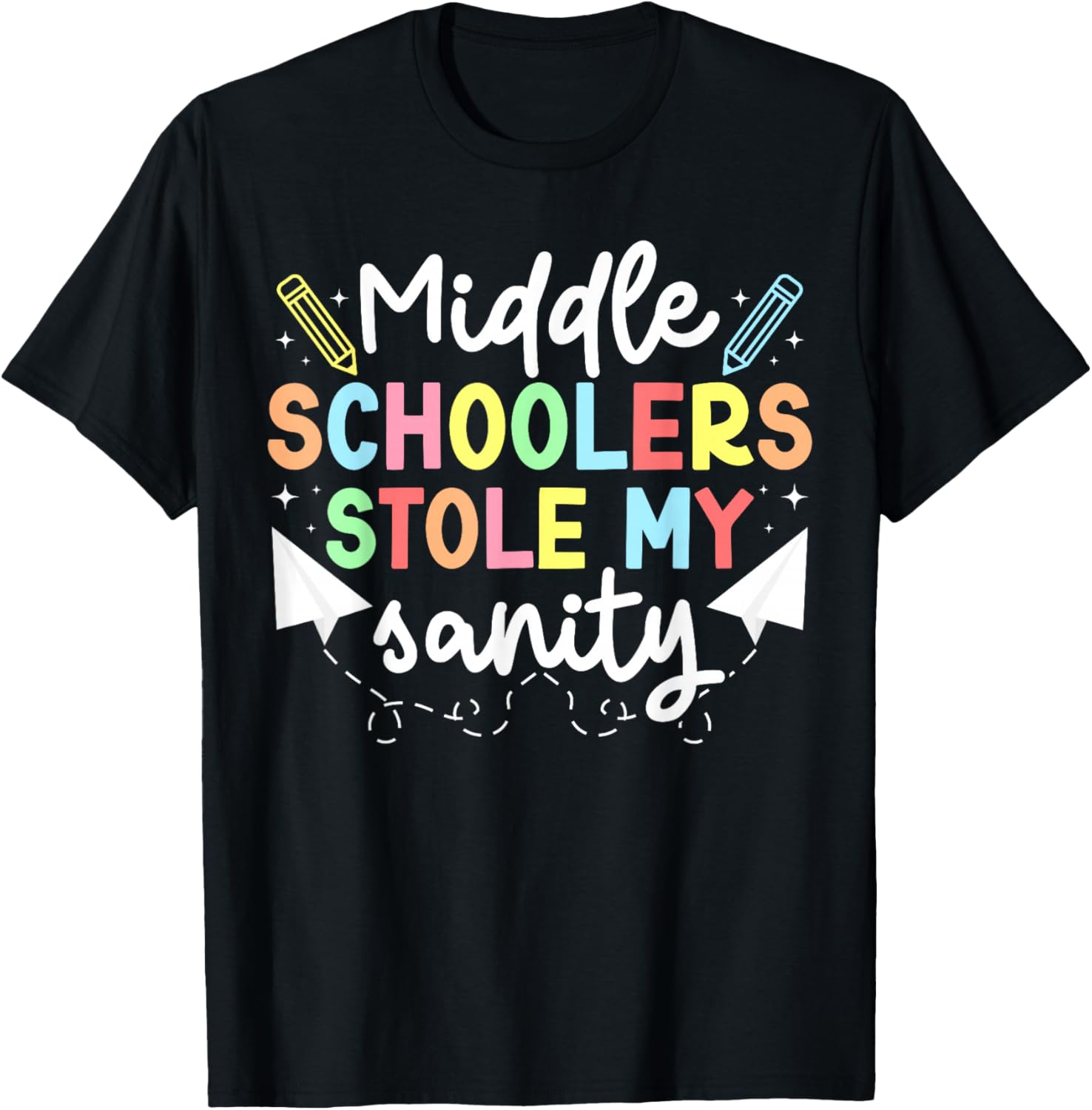 Funny Middle School Teacher Middle School Teaching T-Shirt - T-Shirt | Black