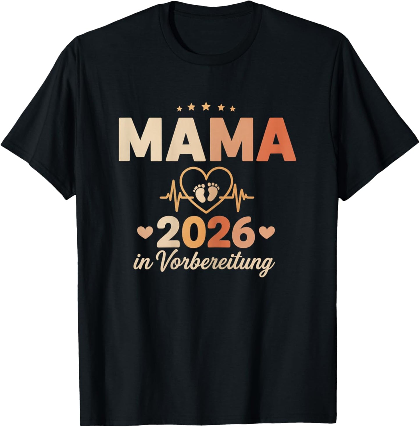 Mama 2026 Pregnancy Announcement Expectant Mother 2026 T-Shirt - T-Shirt | Black