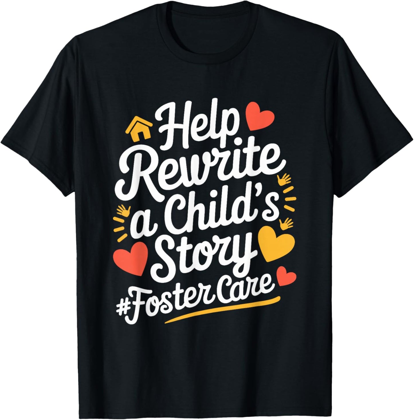 Foster Care Design For Foster Parents Foster Mom And Dad T-Shirt - T-Shirt | Black