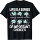 Life Is A Series Of Important Choices Baseball Pitcher T-Shirt - T-Shirt | Black
