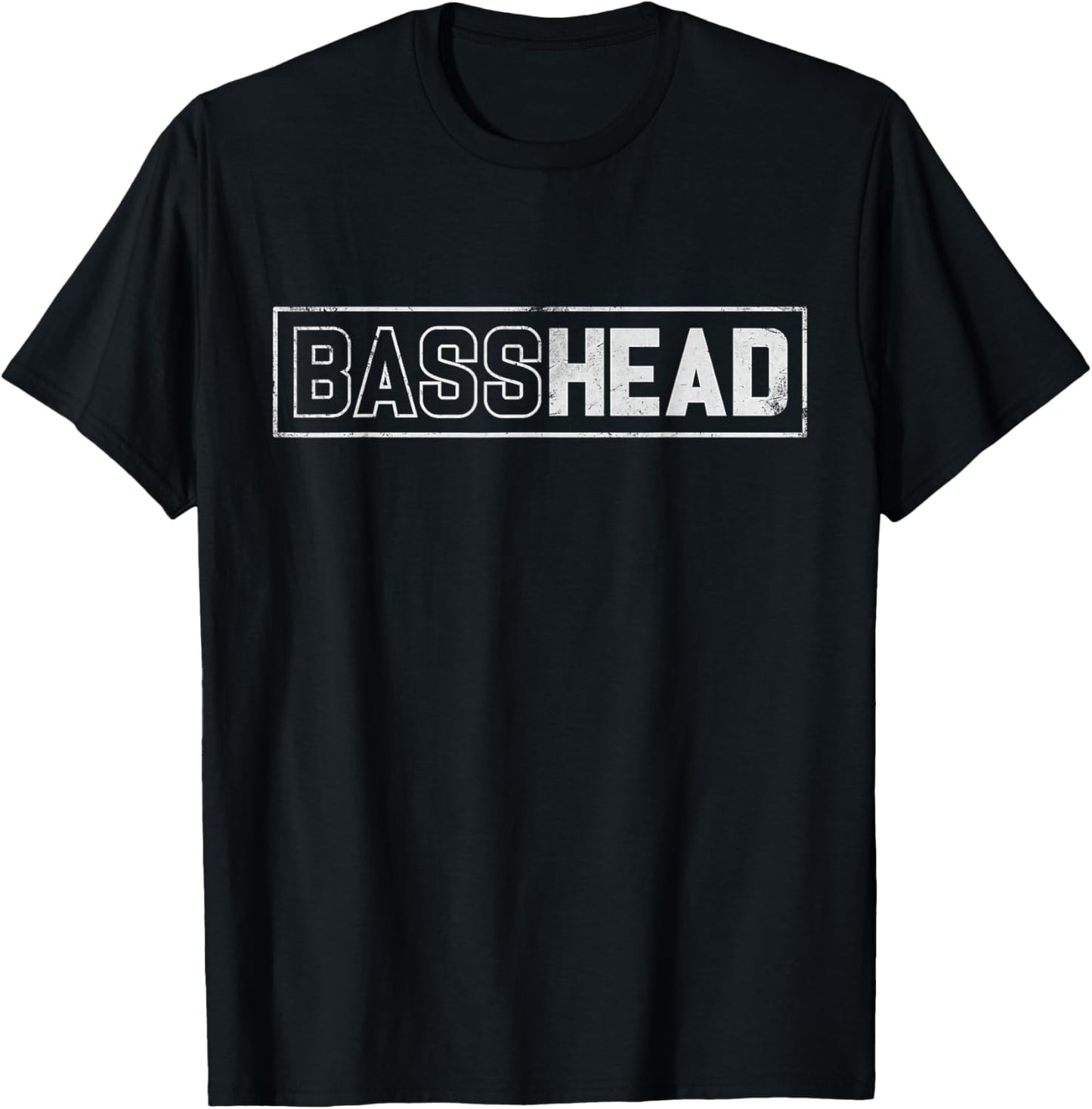 Basshead Dubstep Bass Head Drum And Bass EDM Techno Grunge T-Shirt - T-Shirt | Black