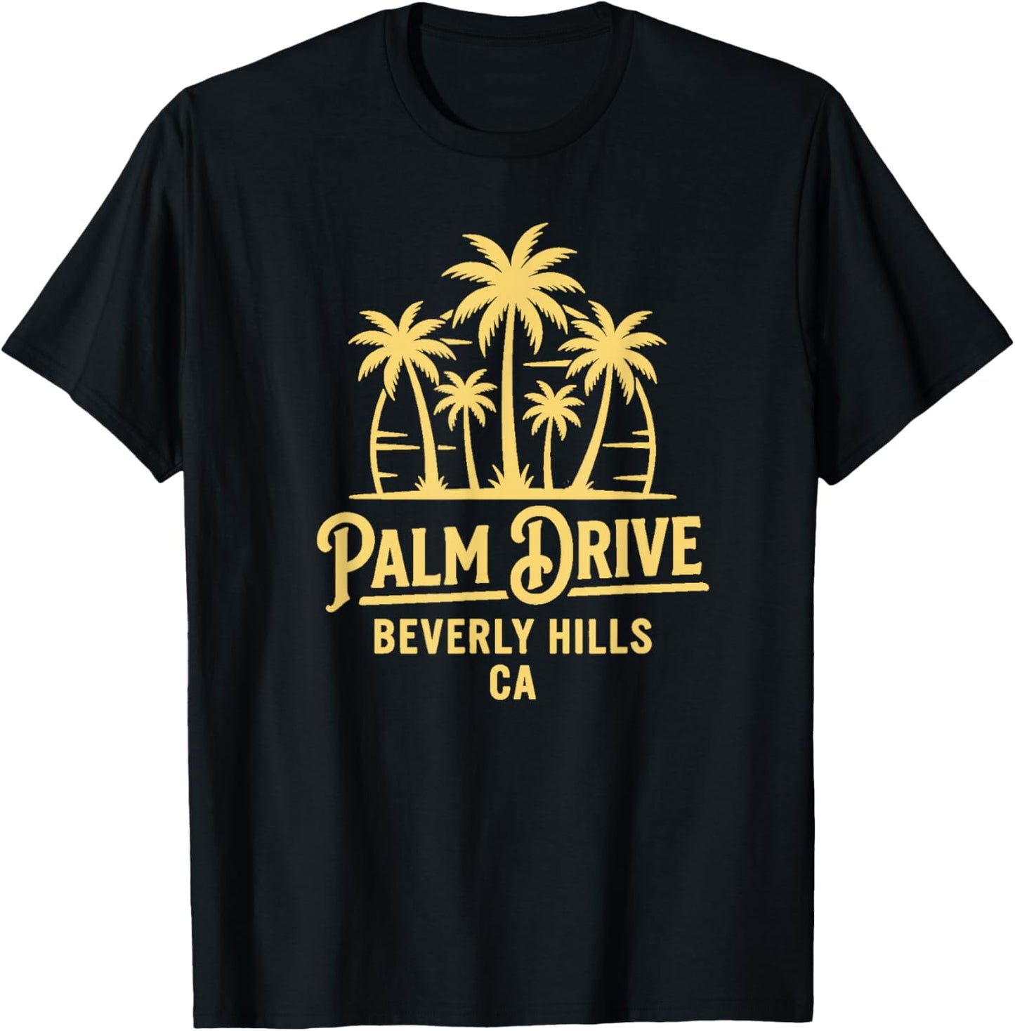 Palm Drive, Beverly Hills, Californie T-Shirt - T-Shirt | Black