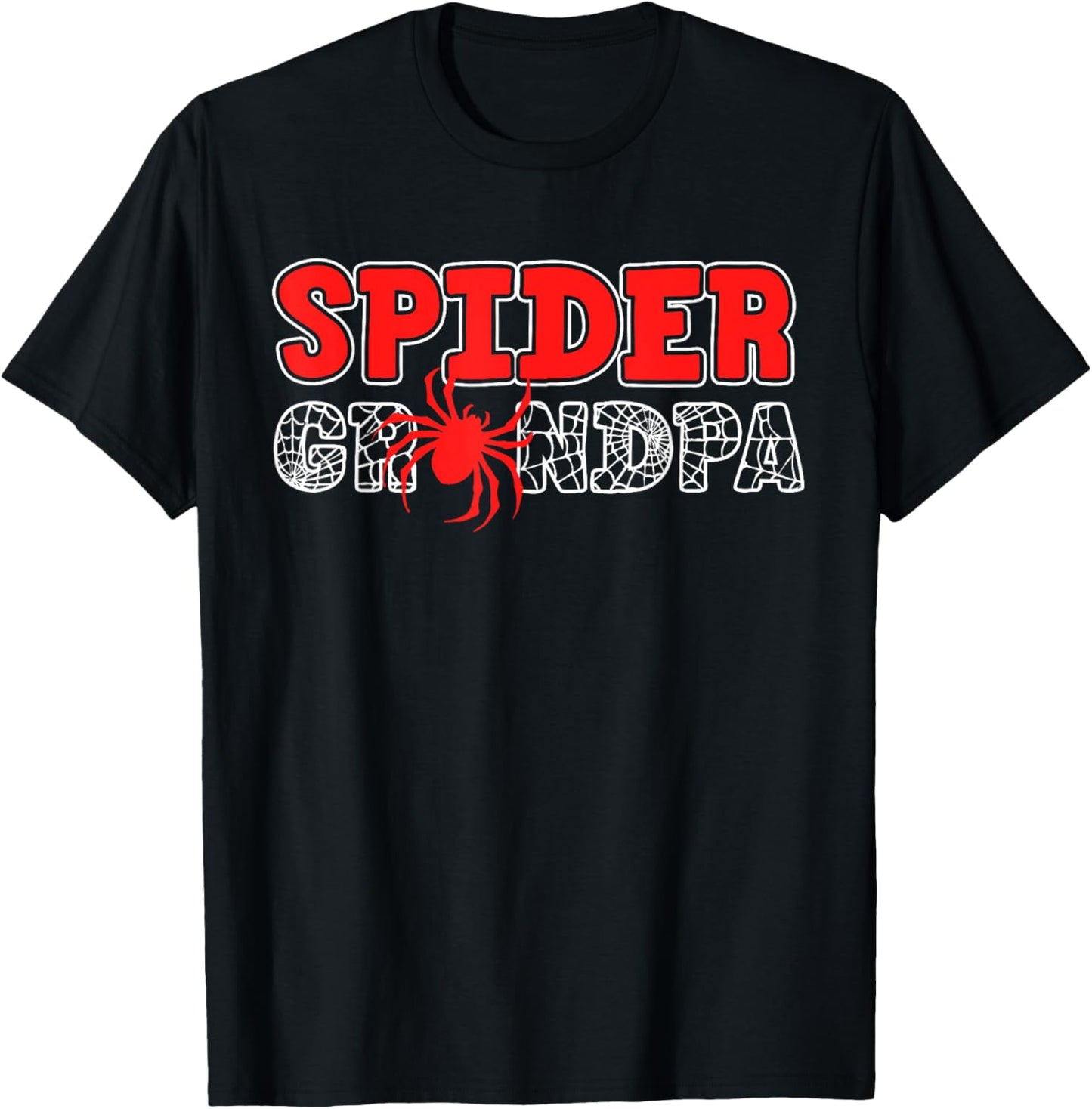 Spider Grandpa Spidey Birthday Christmas Matching Family T-Shirt - T-Shirt | Black