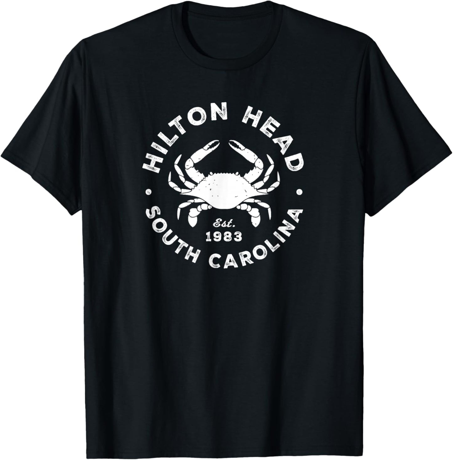 Vintage Hilton Head Island SC South Carolina Crab Souvenir T-Shirt - T-Shirt | Black