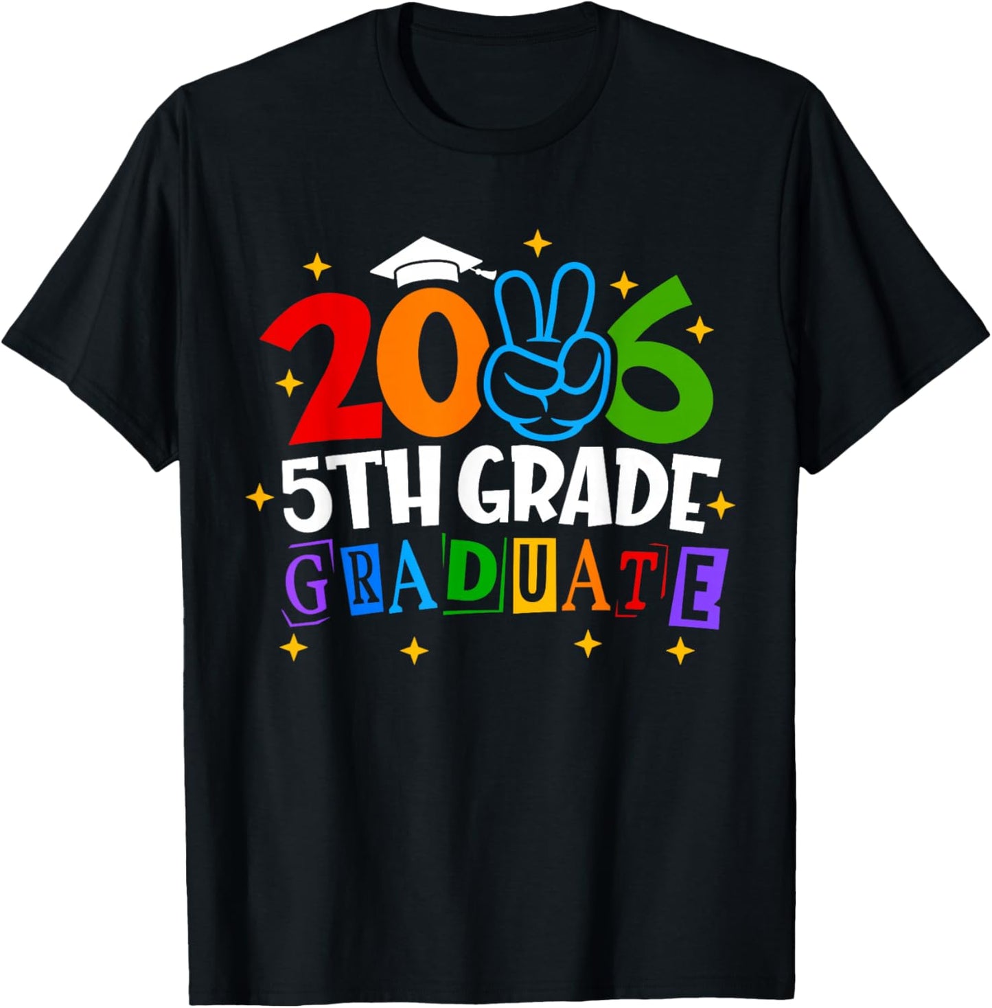 5th Fifth Grade Graduate 2026 Graduation Class of 2026 Kids T-Shirt - T-Shirt | Black