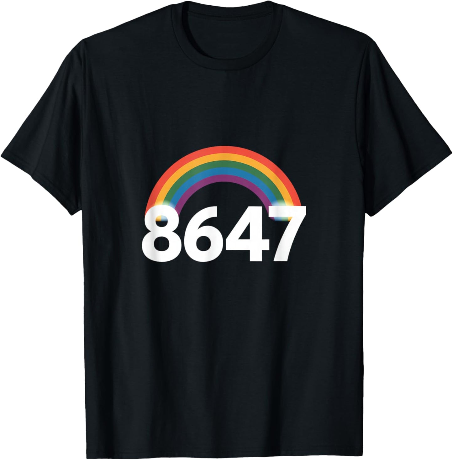 8647 Rainbow T-Shirt - T-Shirt | Black
