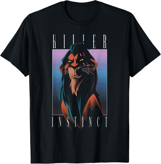 Disney Villains Killer Instinct Scar Retro Distressed Poster T-Shirt - T-Shirt | Black