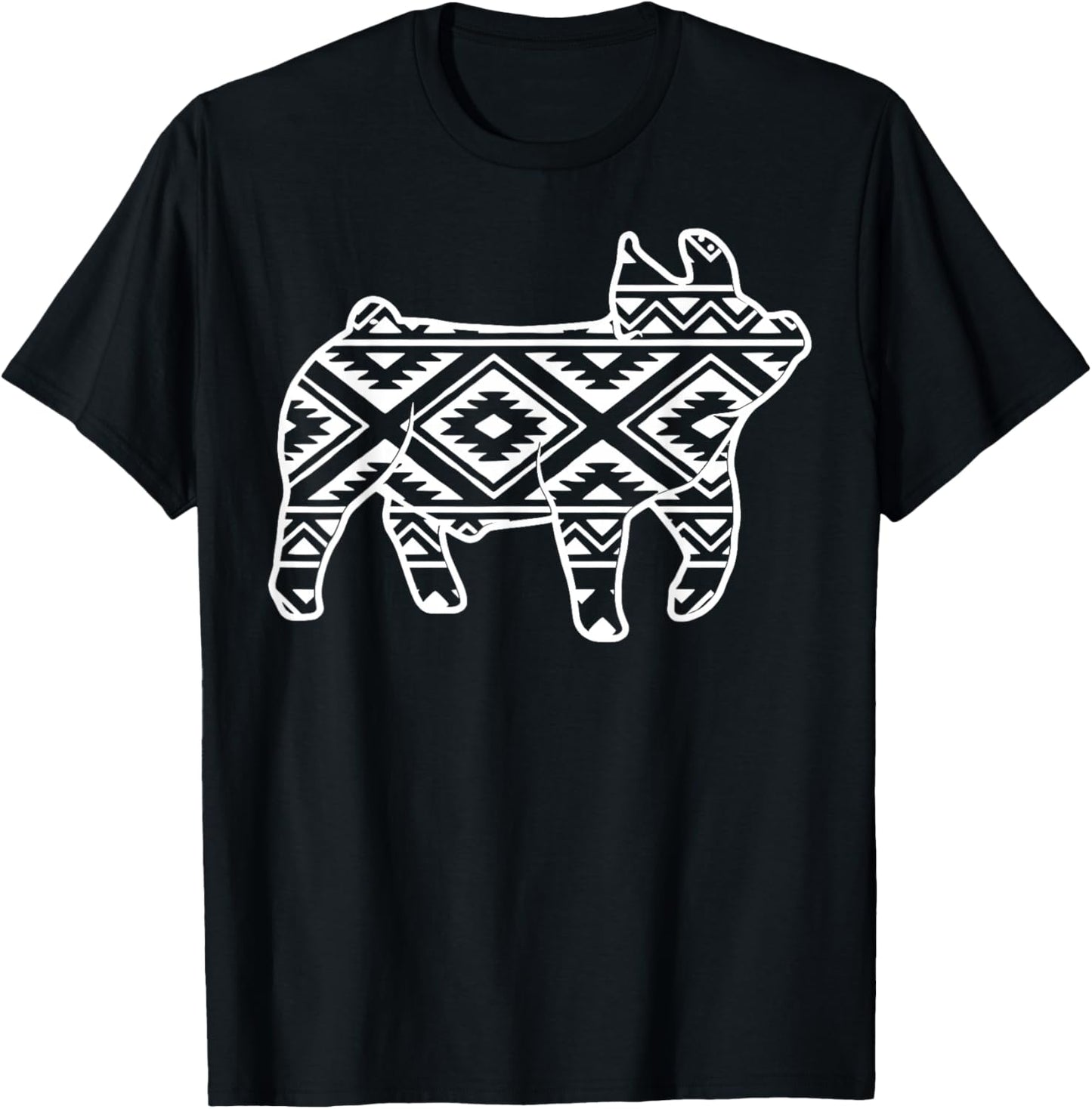 Aztec Show Pig Livestock Pig Breeder Stock Show Mom Pig T-Shirt - T-Shirt | Black