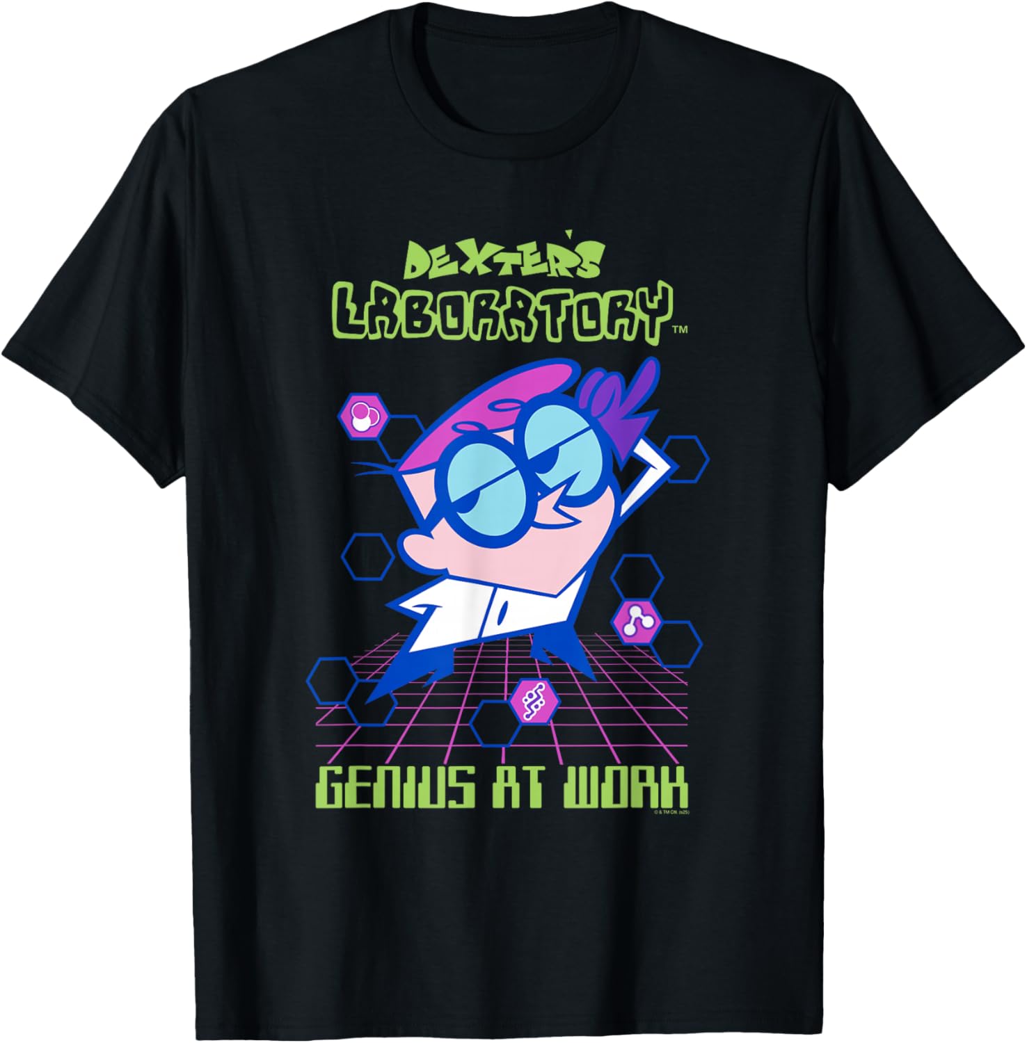 Dexter's Laboratory Genius at Work Retro Modern Cartoon T-Shirt - T-Shirt | Black