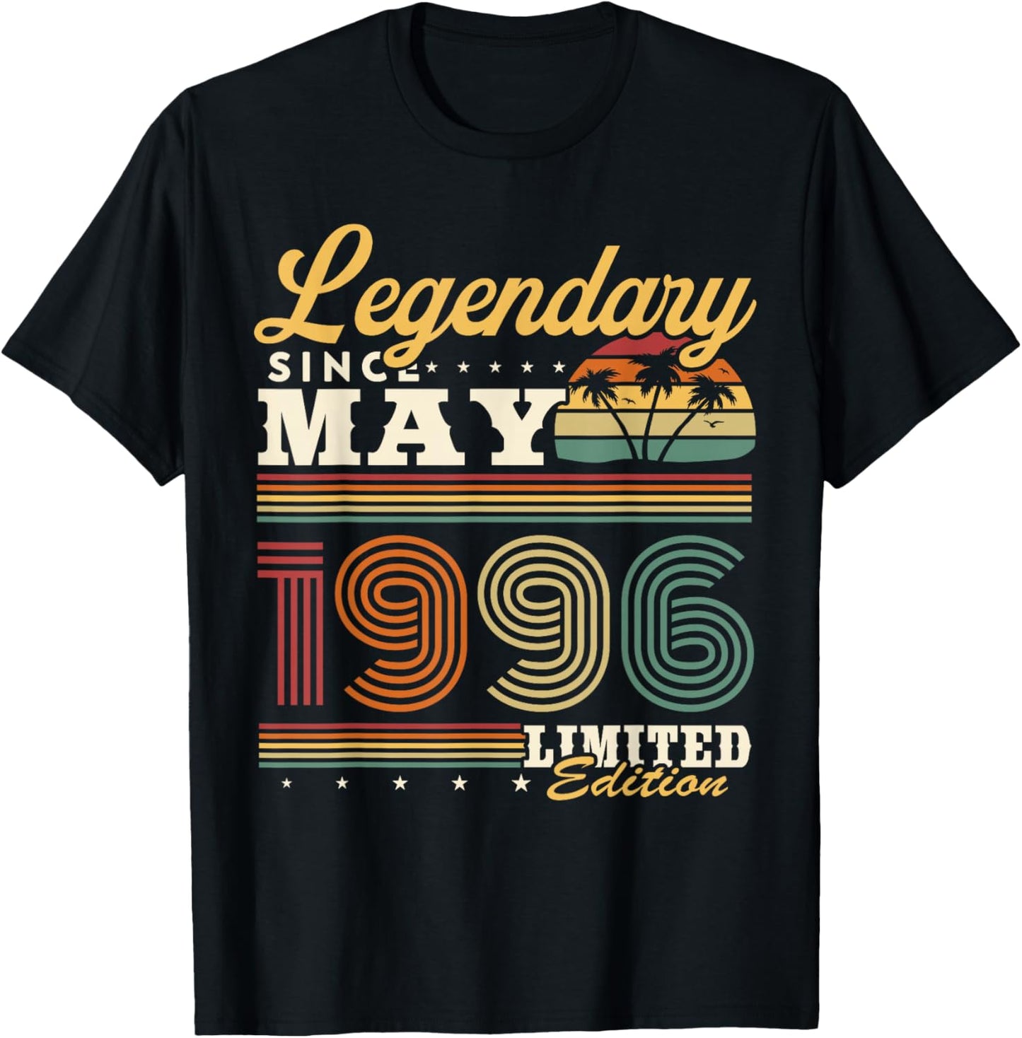 Vintage Cadeau d'anniversaire 30 Ans Nés en Mai 1996 T-Shirt - T-Shirt | Black