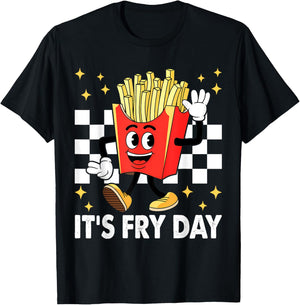 It's Fry Day - Funny French Fries Fast Food T-Shirt - T-Shirt | Black