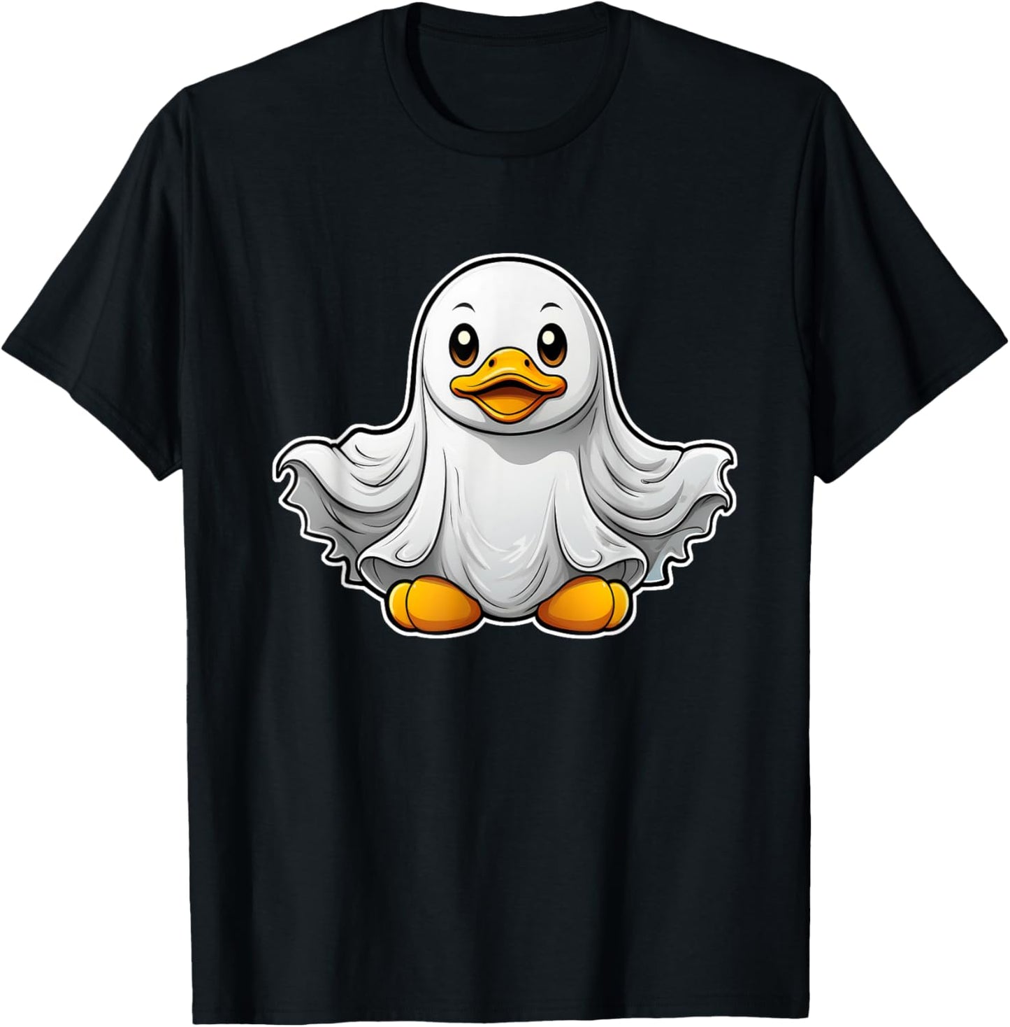 Spooky Ghost Rubber Duck, Halloween Rubber Duckie T-Shirt - T-Shirt | Black