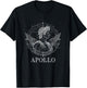 Apollo Ancient Greek God geometrical lines Art Son of Zeus T-Shirt - T-Shirt | Black