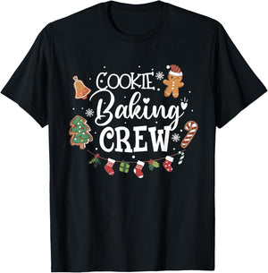 Christmas Cookie Baking Crew Family Baking Team Christmas T-Shirt - T-Shirt | Black