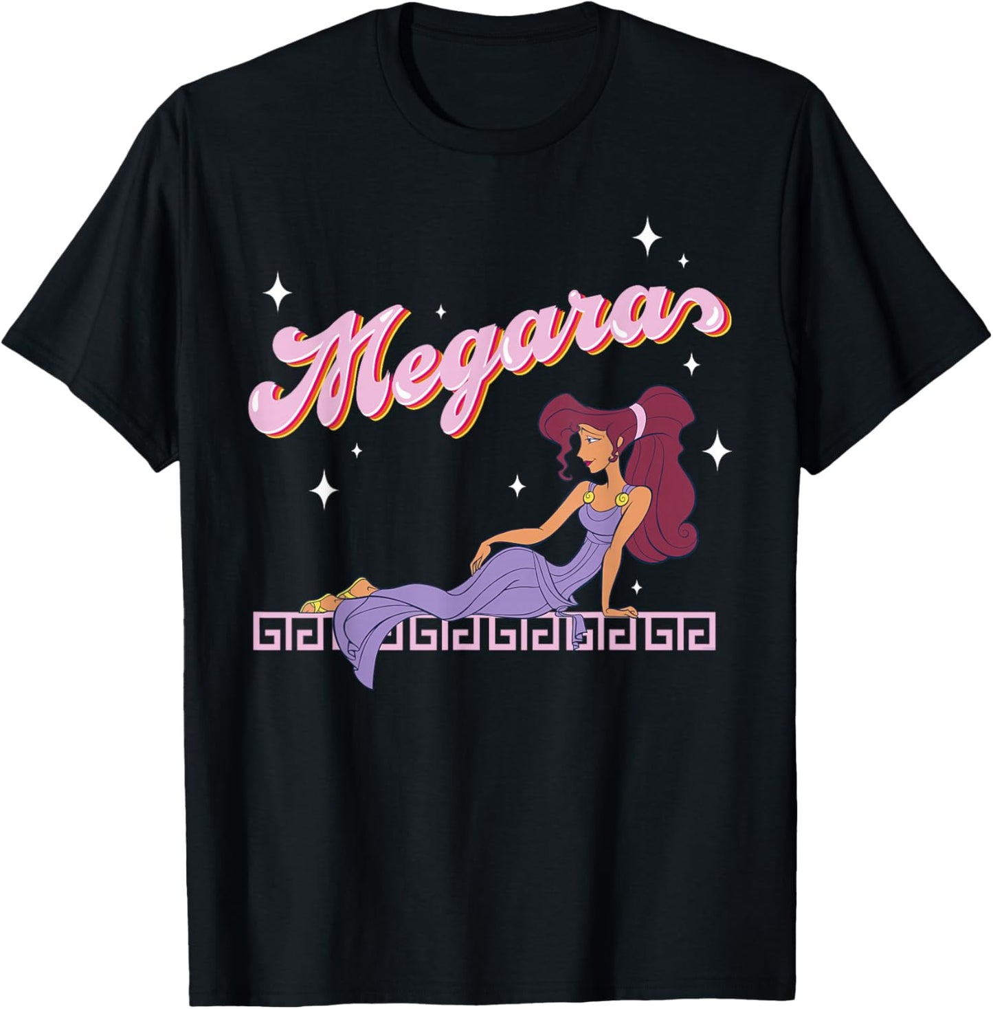 Disney Hercules Megara Meg Starry Night T-Shirt - T-Shirt | Black