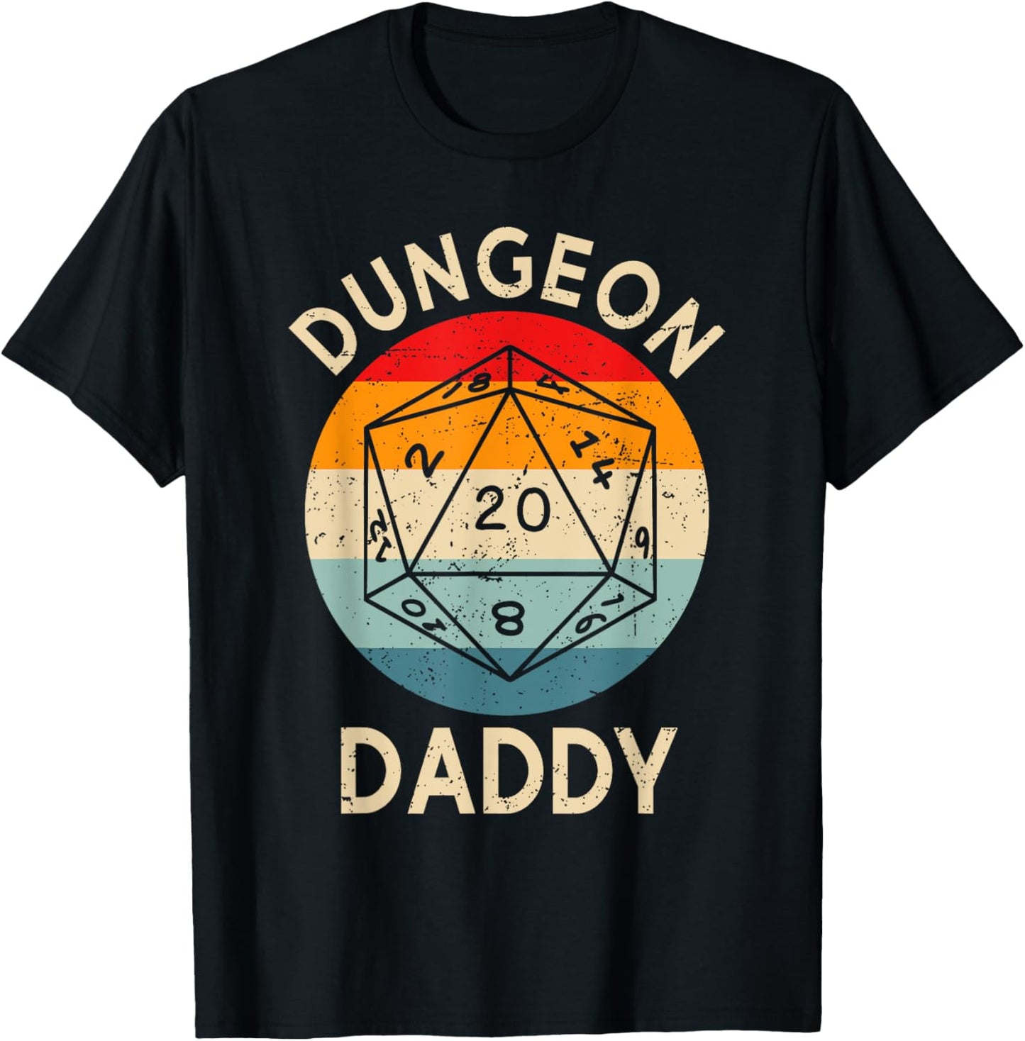 Retro Dungeon Daddy Fathers Day T-Shirt - T-Shirt | Black
