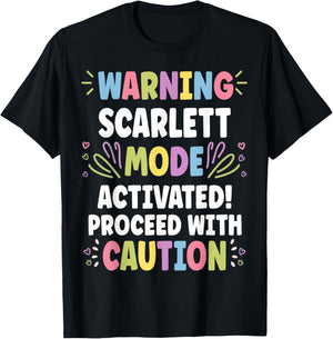 SCARLETT Personalized Name Funny Cute Custom SCARLETT Name T-Shirt - T-Shirt | Black