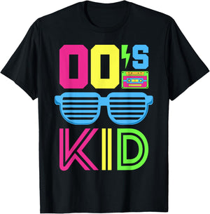 2000's Kid 00s Themed Party 2000s Costume Early 2000s Outfit T-Shirt - T-Shirt | Black