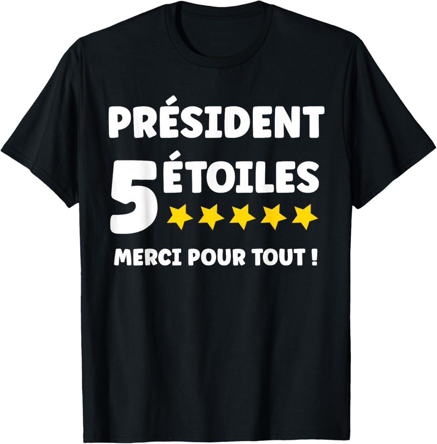 President 5 Star Thank You for All Humor Departure President T-Shirt - T-Shirt | Black