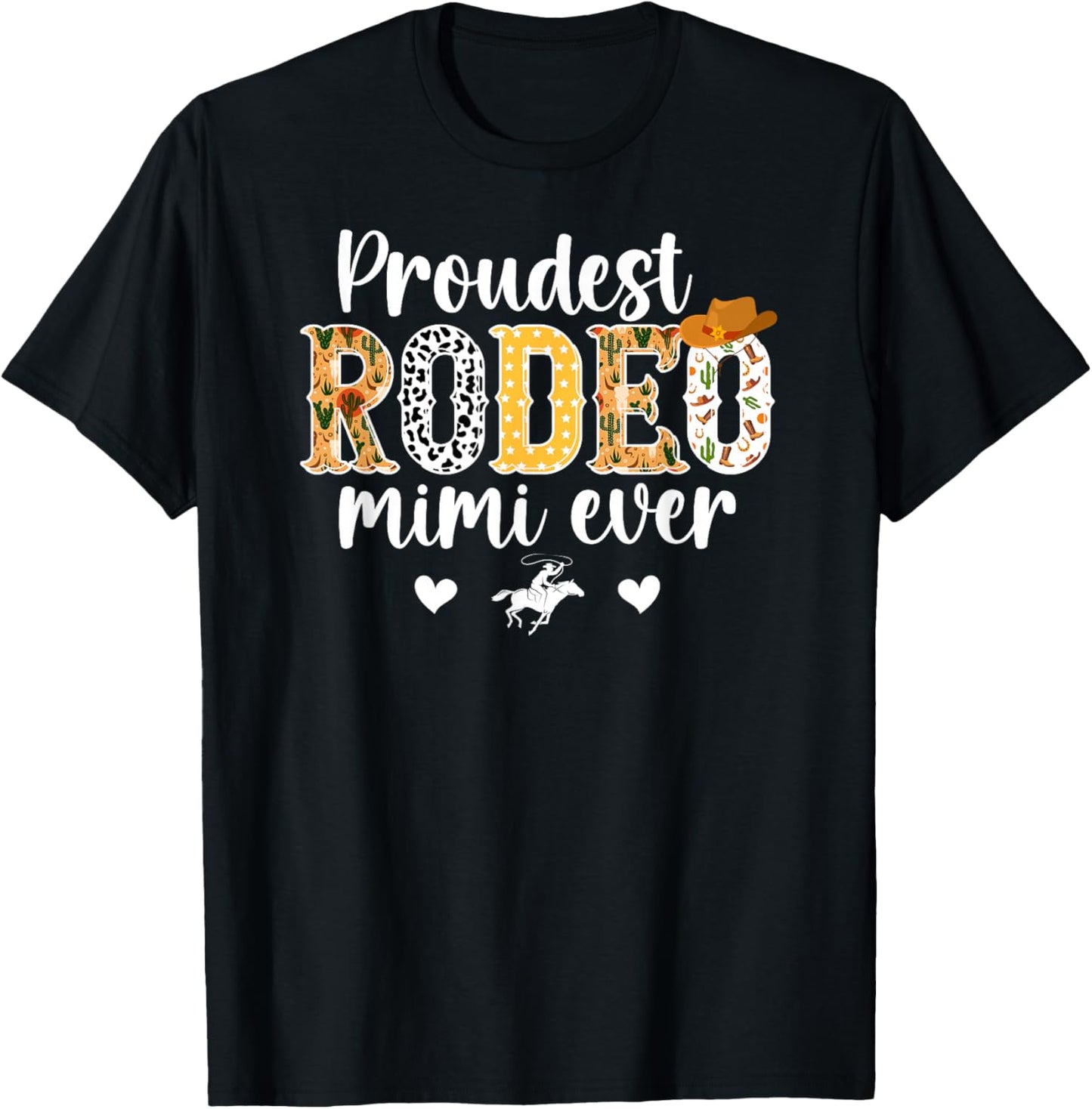 Proudest Rodeo Mimi Ever Mimi Of A Rodeo Rider Mimi T-Shirt - T-Shirt | Black