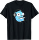 Music Gopher - Fun Programmer Developer GO lang Logo T-Shirt - T-Shirt | Black