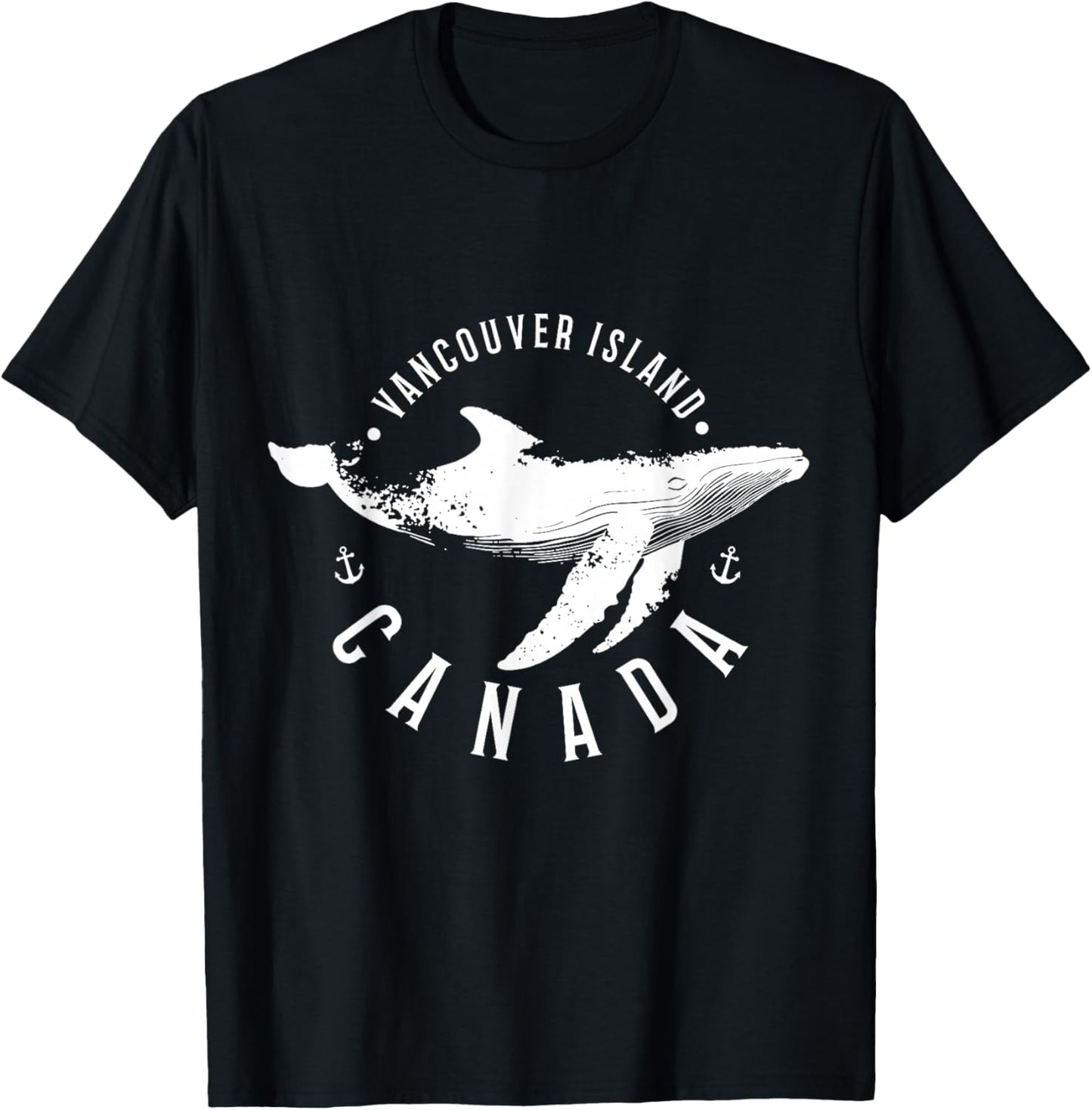 Vancouver Island British Columbia Souvenir Canada Whale T-Shirt - T-Shirt | Black