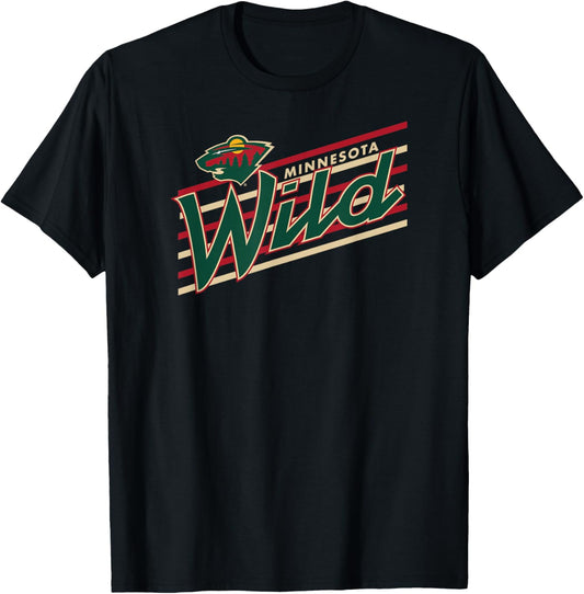 Minnesota Wild Retro Performer Officially Licensed T-Shirt - T-Shirt | Black