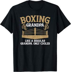 Boxing Grandpa Cool Boxing Grandfather T-Shirt - T-Shirt | Black