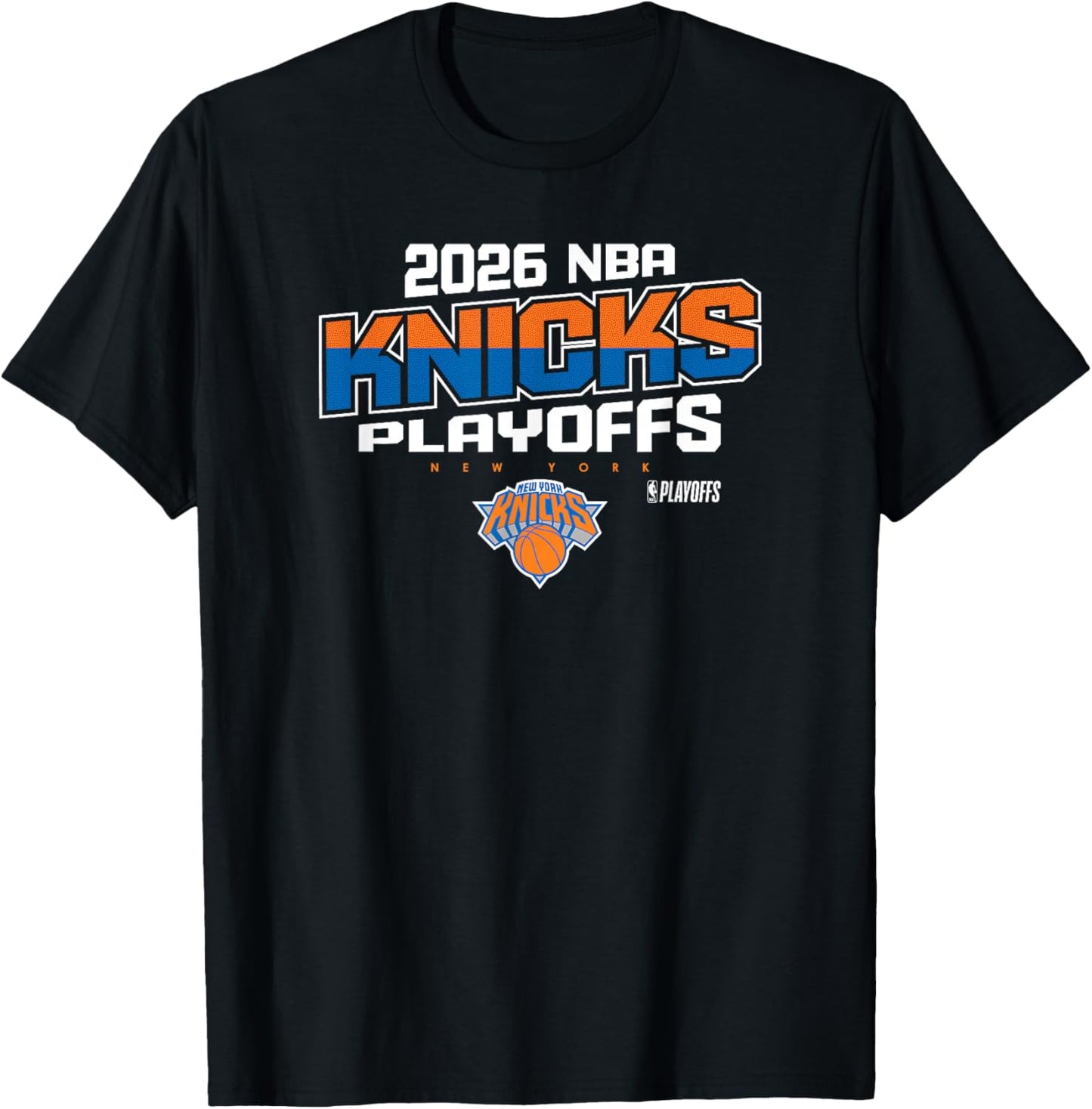 NBA Official 2026 Playoffs New York Knicks Next Level T-Shirt - T-Shirt | Black